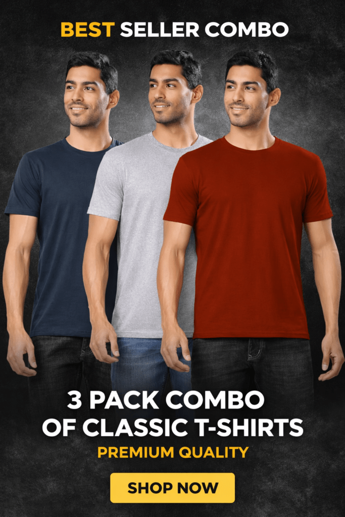 Cotton T Shirt For Men Round Neck