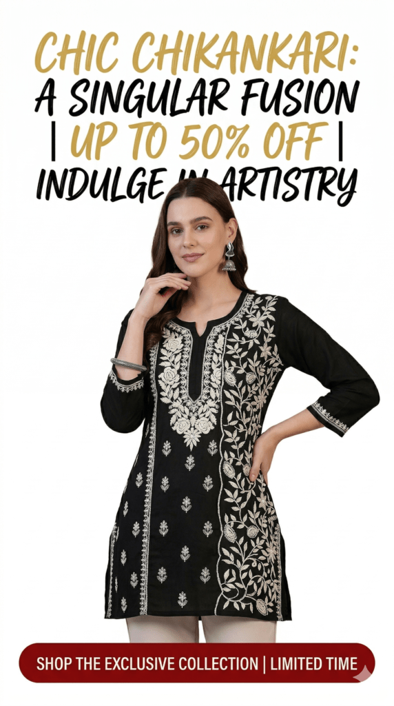Black Short Kurti For Women