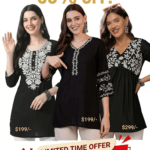 Black Short Kurti For Women