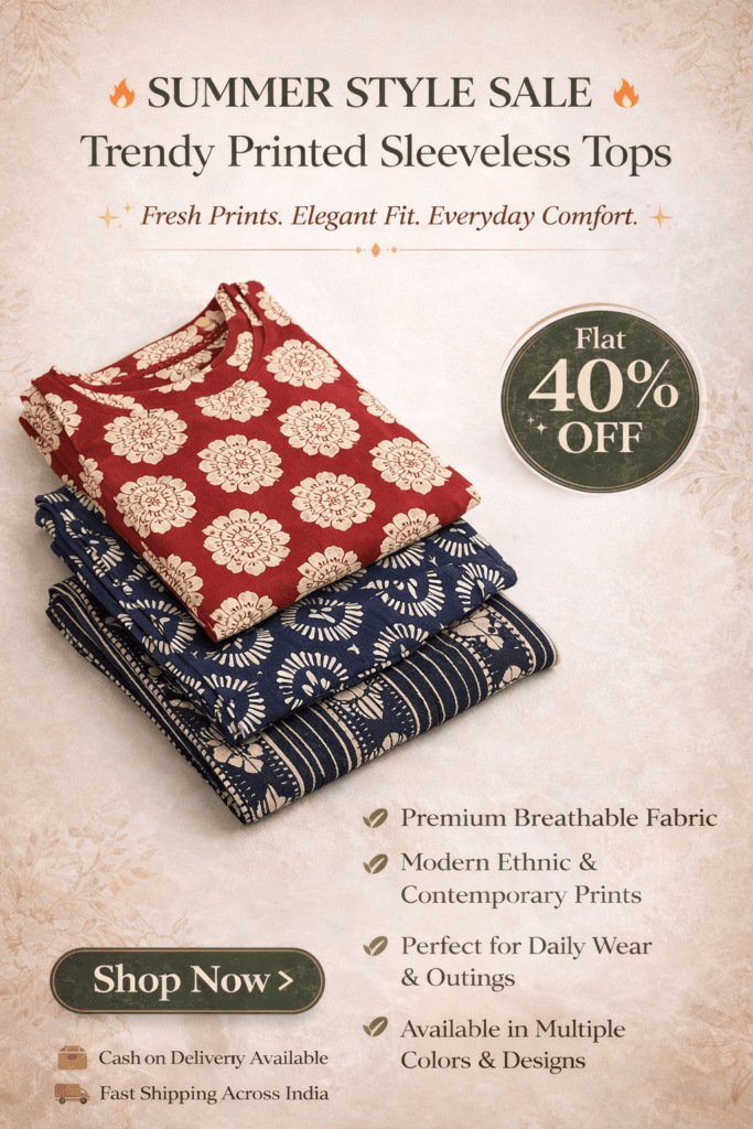 Short Kurti For Women Sleeveless